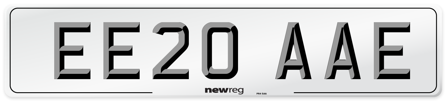 EE20 AAE Number Plate from New Reg